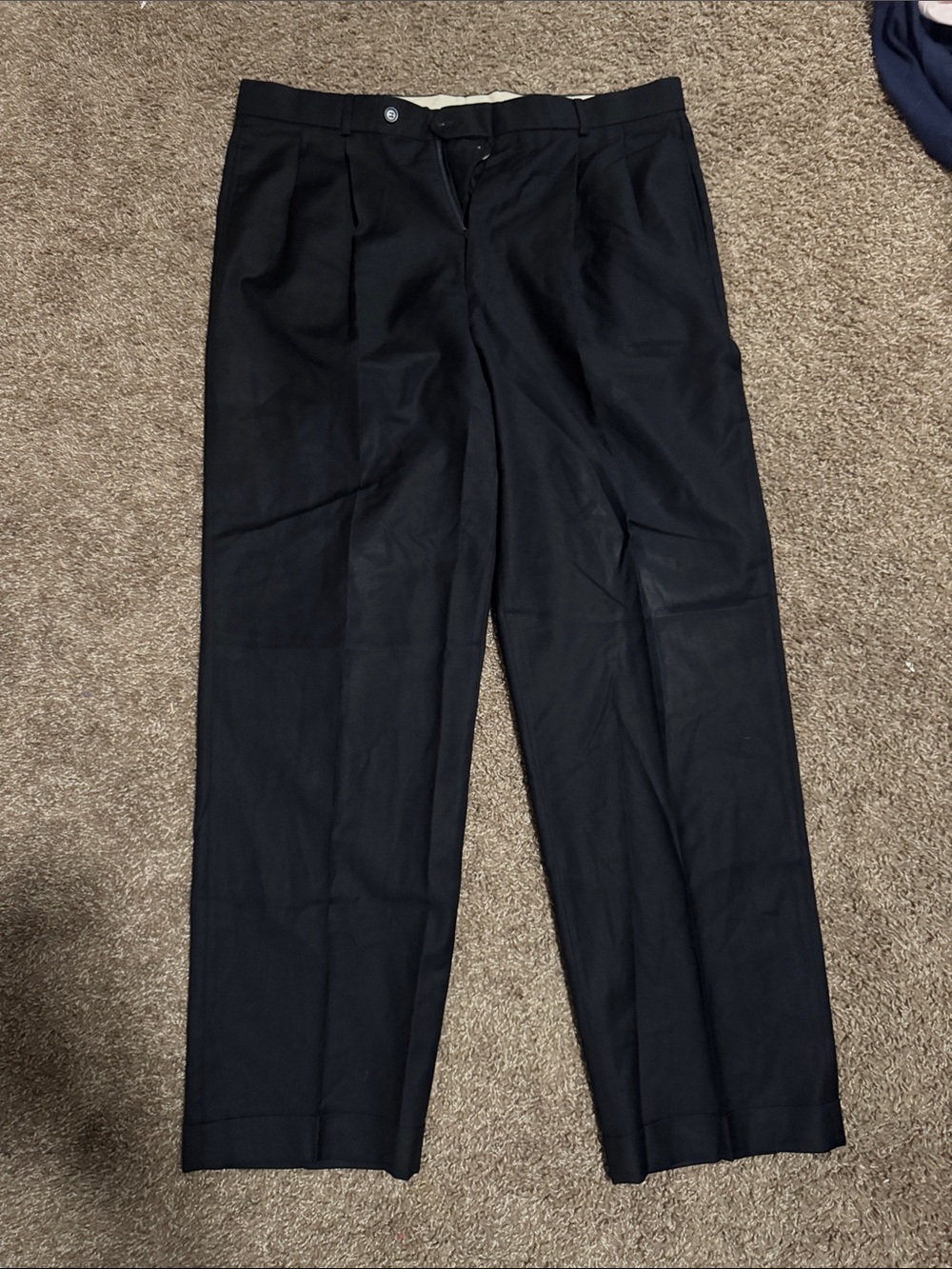 Club Room 100% Wool Black Pleated Men’s Dress Pants